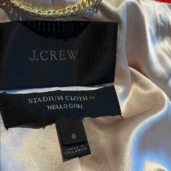 J. Crew Women's Vibrant Red stadium cloth coat - Picture 2 of 5